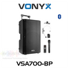 Vonyx VSA700 15" 1000W Battery Powered Portable PA System with Wireless Mics