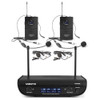 Vonyx WM82BP Dual Wireless Bodypack & Headset Microphone System