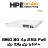 Aruba Instant On 1960 8x1G & 4x2.5G PoE 480W Stackable Layer 2+ Smart Managed Switch With 2x10G & 2x10G SFP+