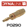 Dynalink Banana Plug Metal Gold - Red