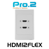 Pro.2 HDMI Wall Plate With Flexible 'Thin Wall' Dongle x2
