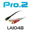 Pro.2 3.5mm Socket To 2 x RCA Lead 0.3m