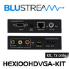 BluStream HEX100HDVGA-KIT 4K HDBaseT Extender Set With HDMI/VGA, Bi-Directional IR & PoH (up to 70m)