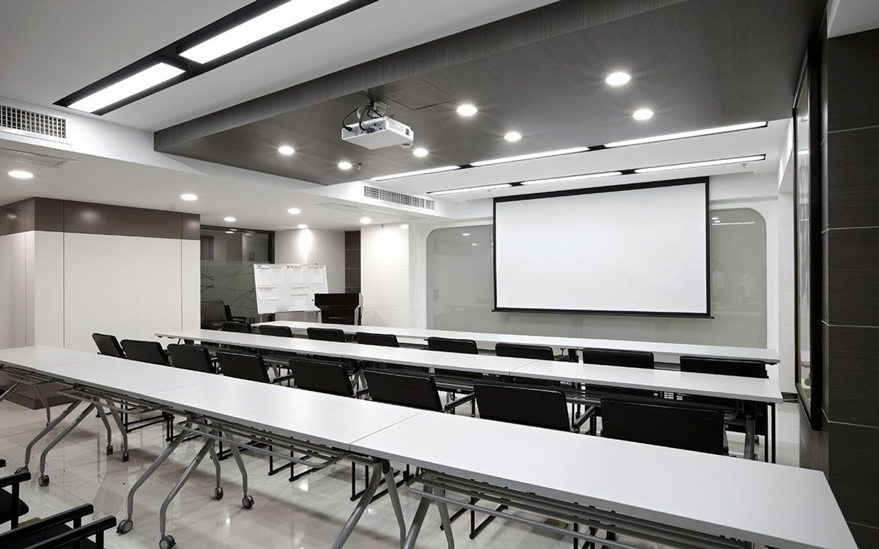 ST MasterFit Matt White In-Ceiling Motorised Projection Screens (84"-220")