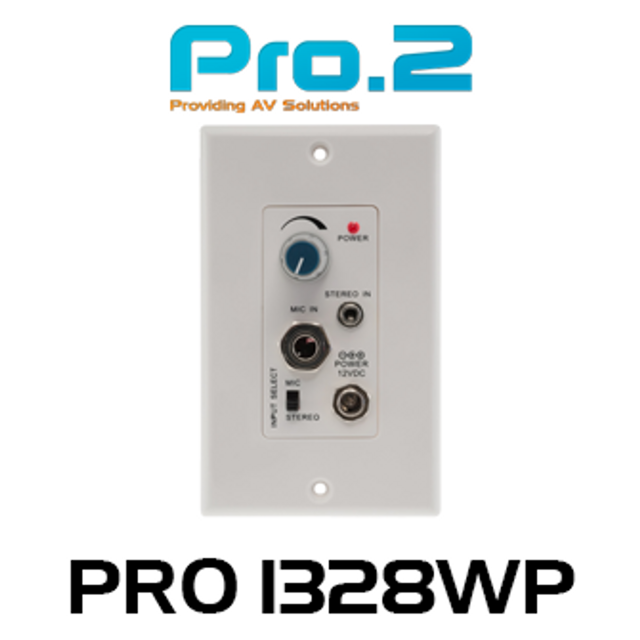 Pro.2 PRO1328WP Stereo Audio Power Amplifier Wallplate