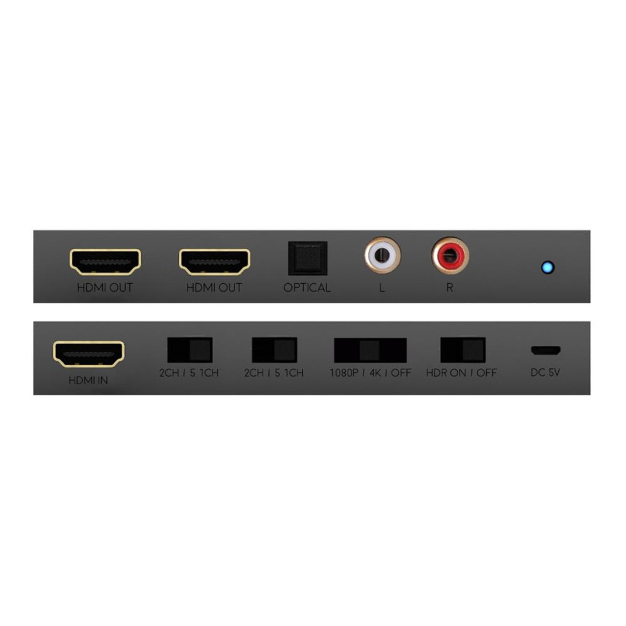 HDAnywhere 1:2 HDMI Splitter With Scaler & Audio Downmixing