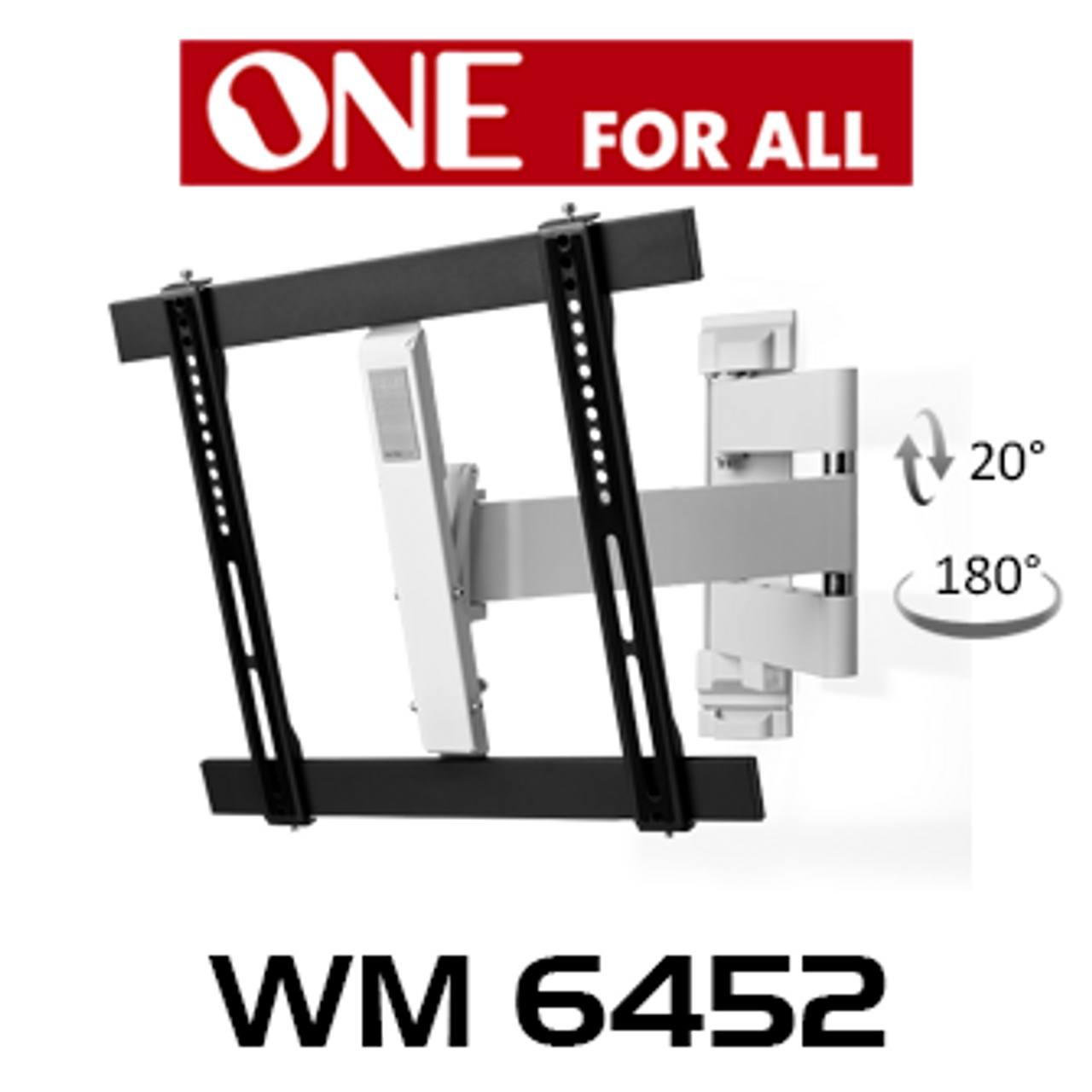 OFA WM6452 Ultra Slim Tilt & Turn Dual Arm TV Wall Mount - Suits 32"-65"