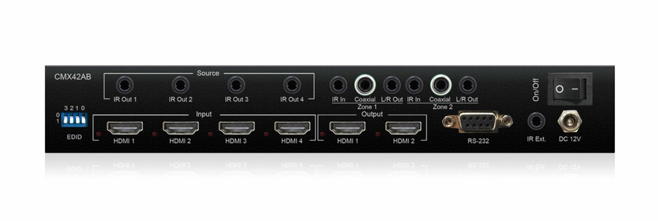 BluStream Contractor 4x2 / 4x4 4K UHD HDMI 2.0 Matrix with Audio Breakout