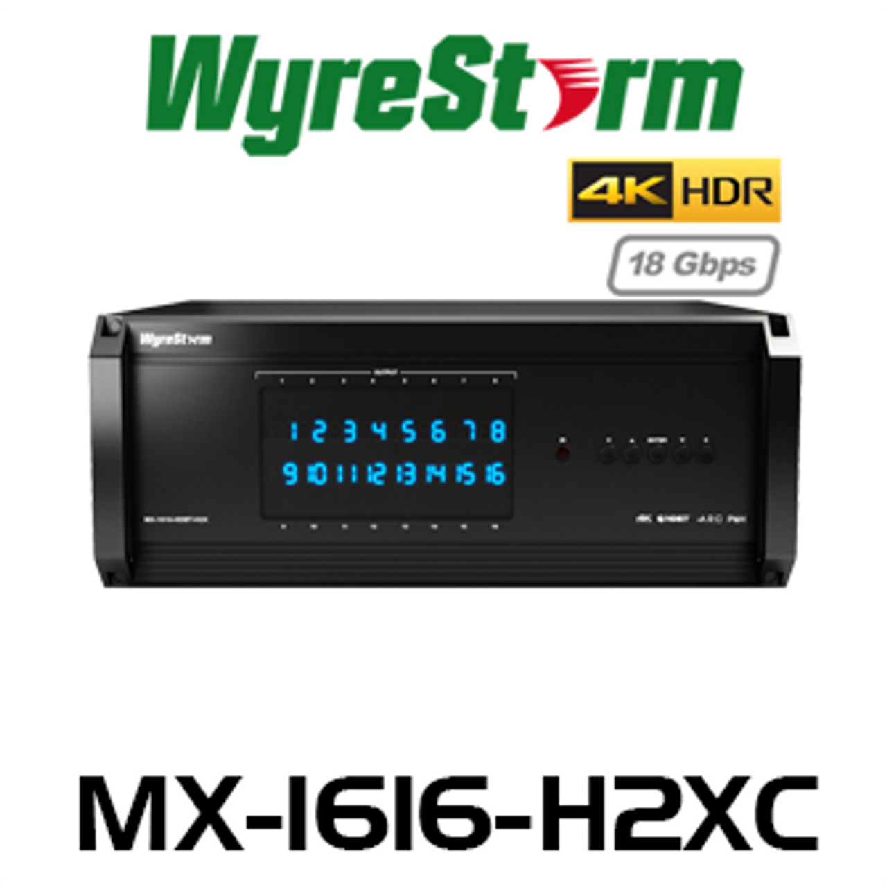 WyreStorm 16x16 4K HDR 18Gbps Modular Matrix Switcher Chassis (70m)
