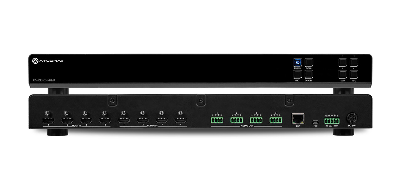 Atlona 4×4 4K UHD HDR HDMI Matrix Switcher