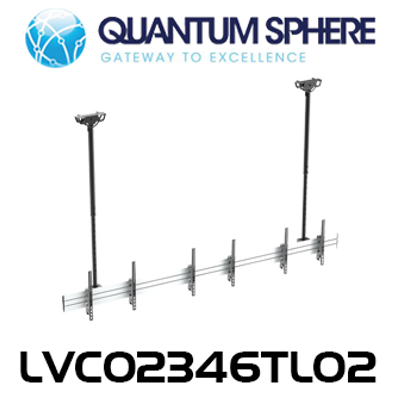 Quantum Sphere LVC02346TL02 40"-50" Triple Screen Menu Board Ceiling Mount