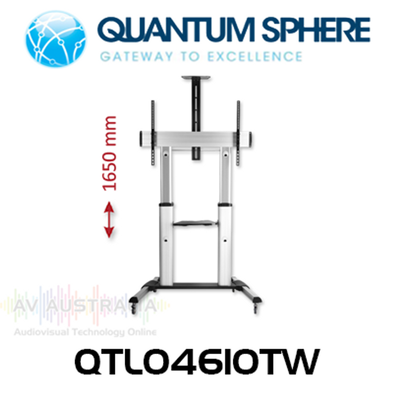 Quantum Sphere QTL04610TW 60"-100" Height Adjustable Video Conferencing Cart / Trolley