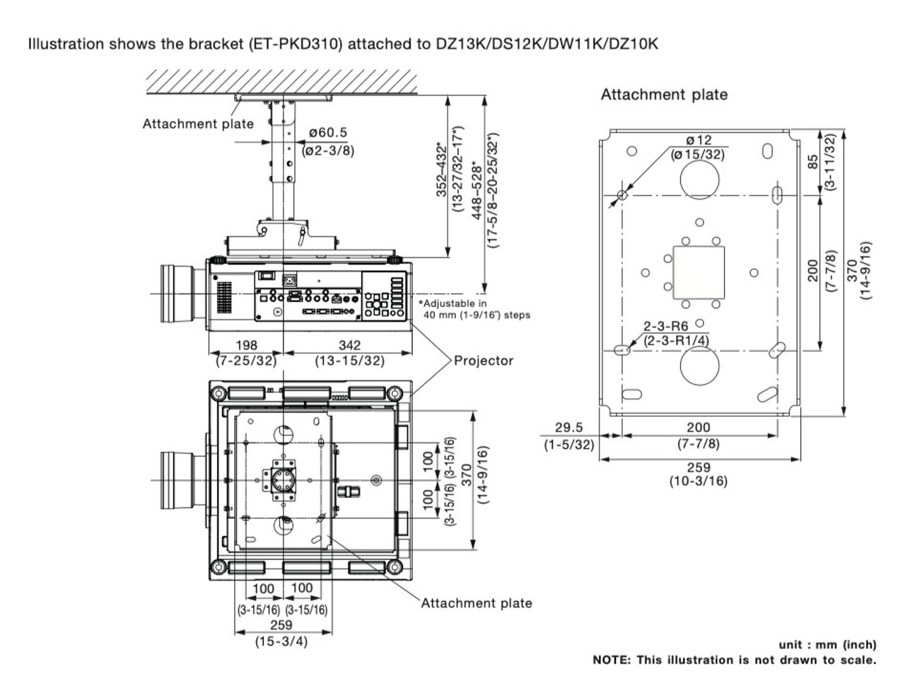 Panasonic Et Pkd130h High Ceiling Projector Mount Bracket