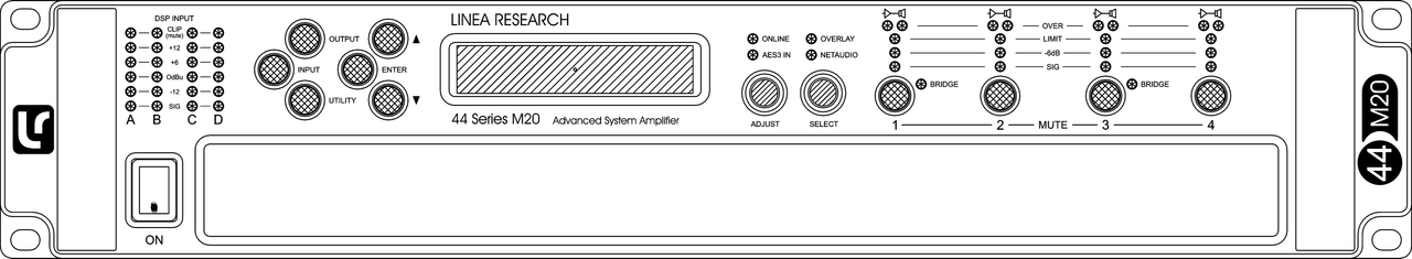 Linea Research 44M Series 4-Channel Touring Amplifier with DSP