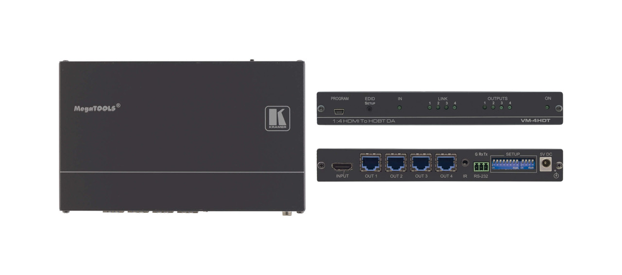 1:4 Outputs HDMI to HDBaseT Transmitter