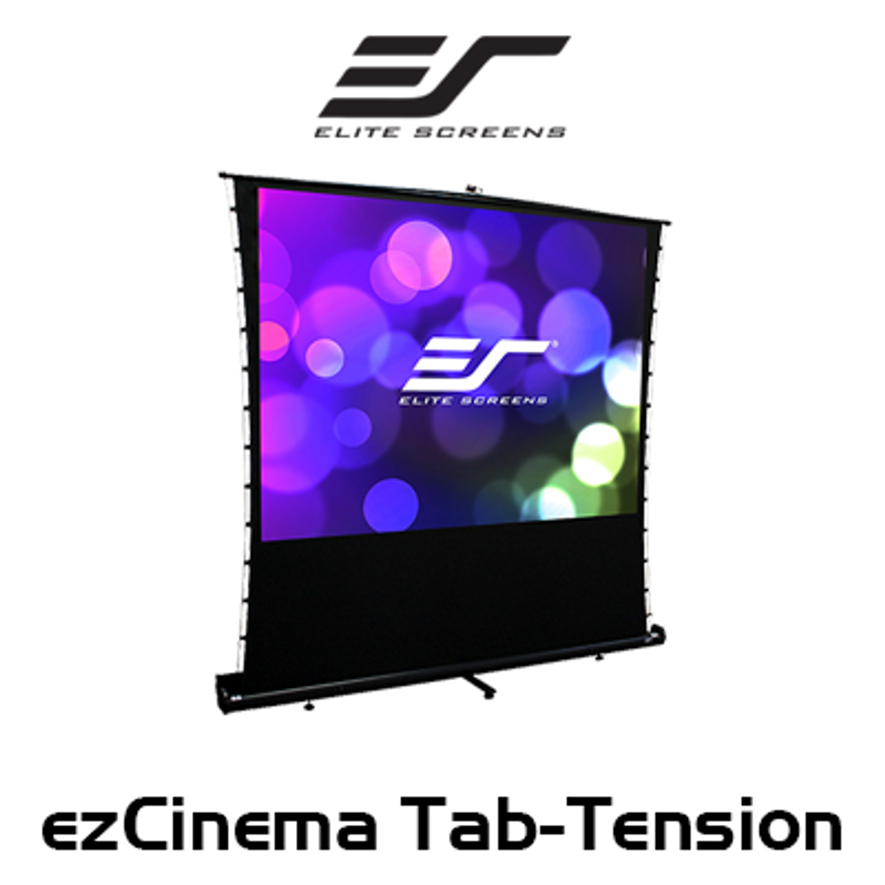 Elite Screens ezCinema Tab Tension Floor Pull-Up Portable Projection Screens (70 - 110")