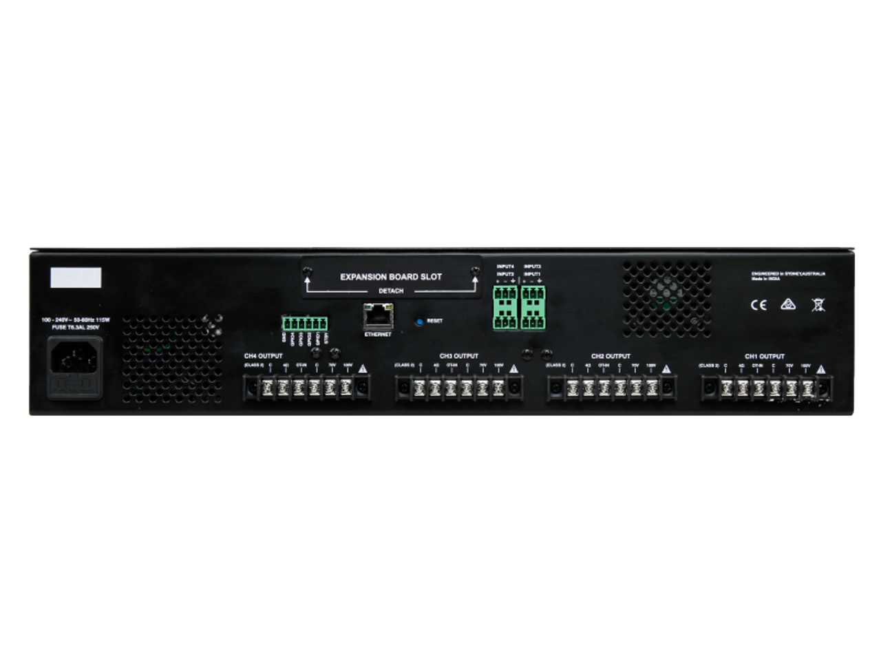 Australian Monitor ISP Series 4-Ch 120/250W 2RU Power Amplifier