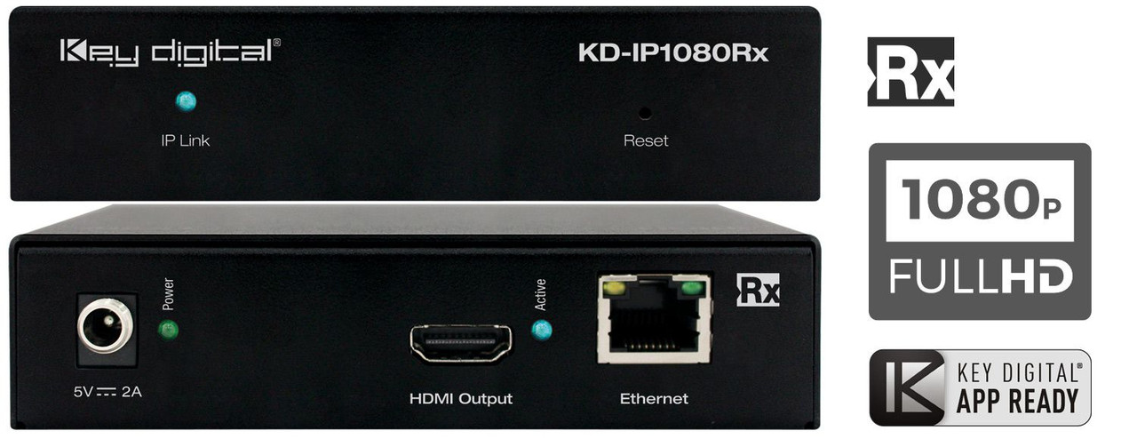 Key Digital KD-IP1080 Full HD HDMI over IP with PoE (122m)