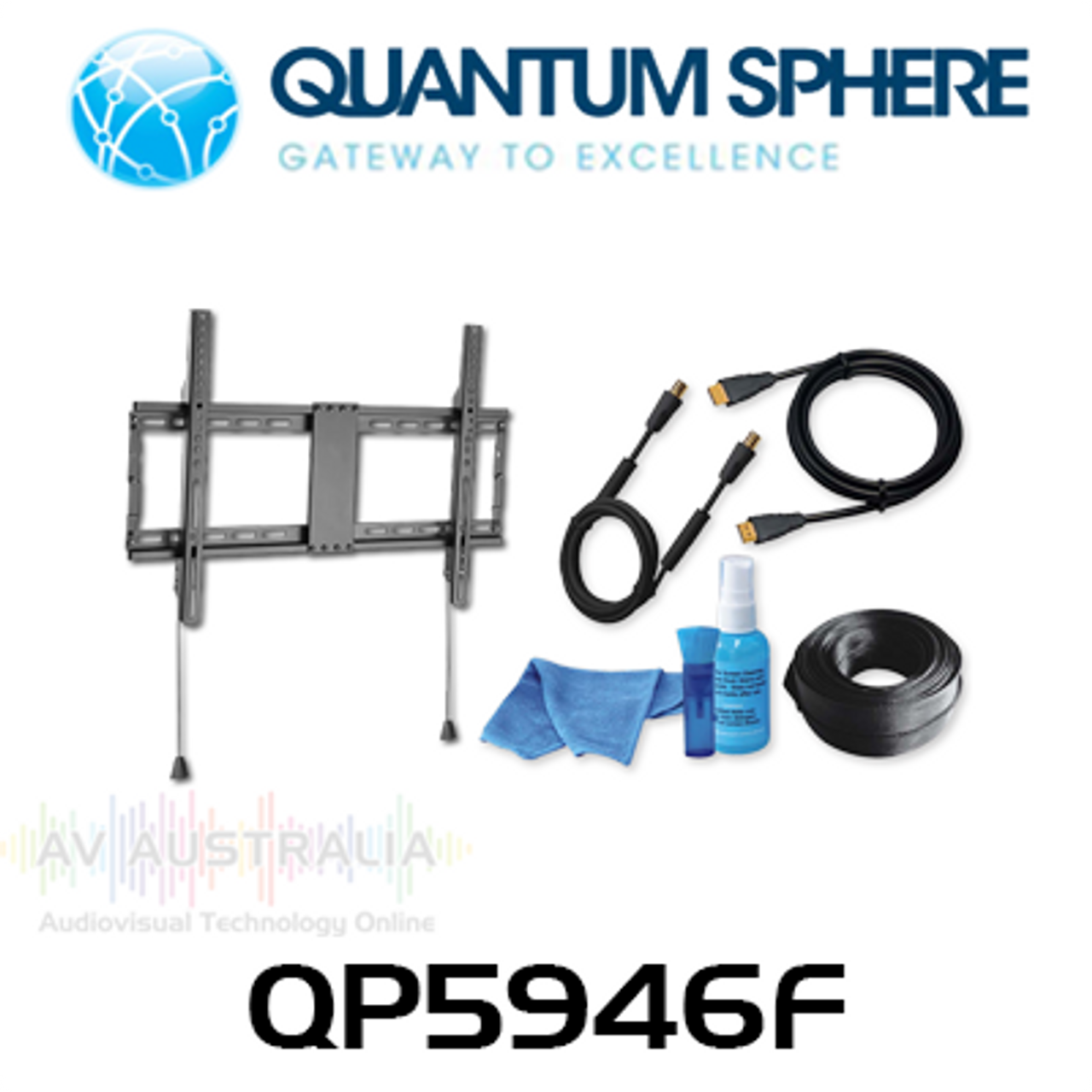 Quantum Sphere QP5946F 6-In-One 40"-75" TV Wall Mount Starter Kit