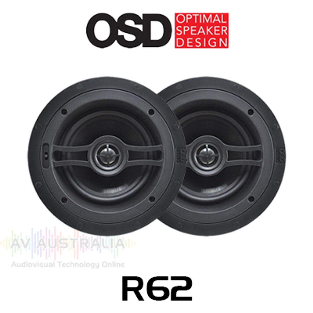 OSD Black R62 6.5" Performance In-Ceiling Speakers (Pair)