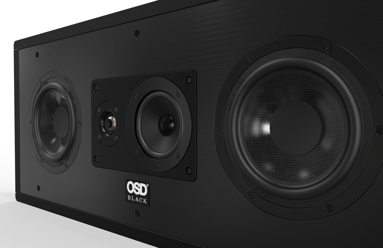 OSD Black T65 Dual 6.25" Carbon 3-Way In-Wall LCR Speaker (Each)