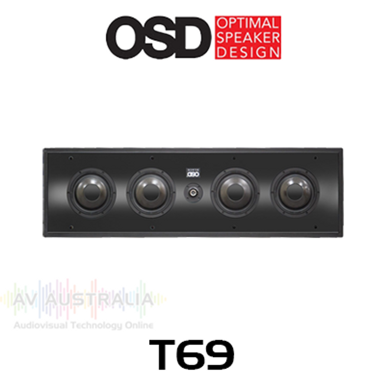 OSD Black T69 Trio 6.5" Carbon 3-Way In-Wall LCR Speaker (Each)
