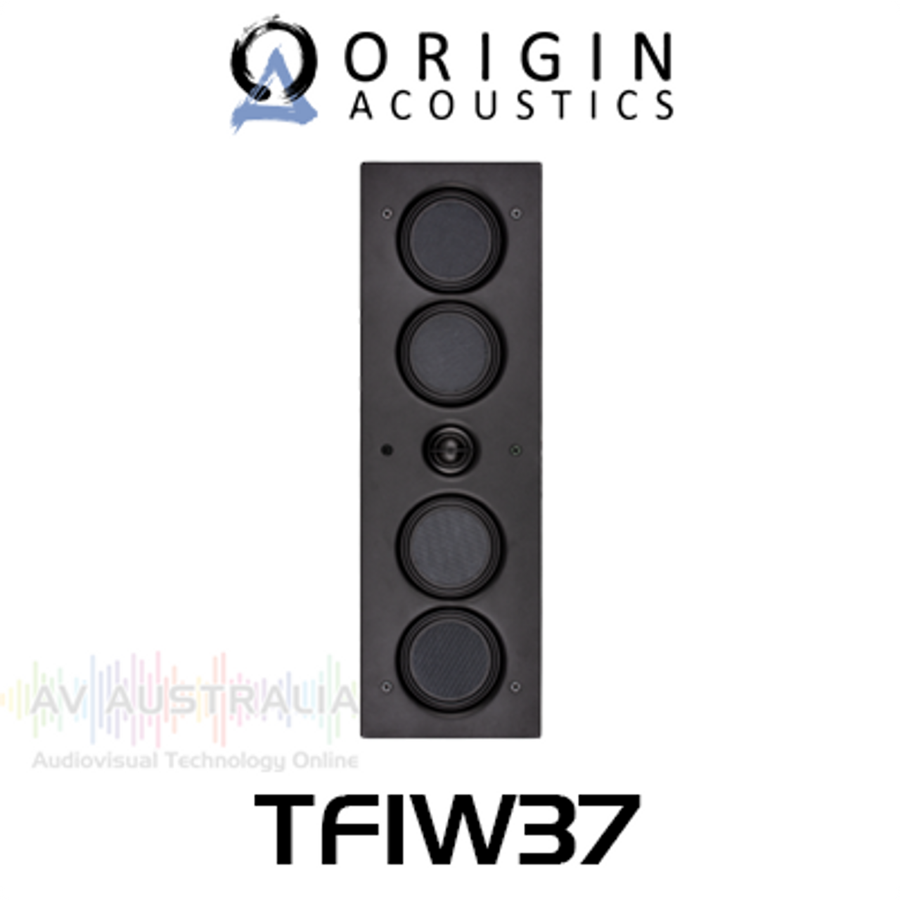 Origin Acoustics Thinfit TFIW37 Quad 3.5" Glass Fiber In-Wall LCR Speaker (Each)