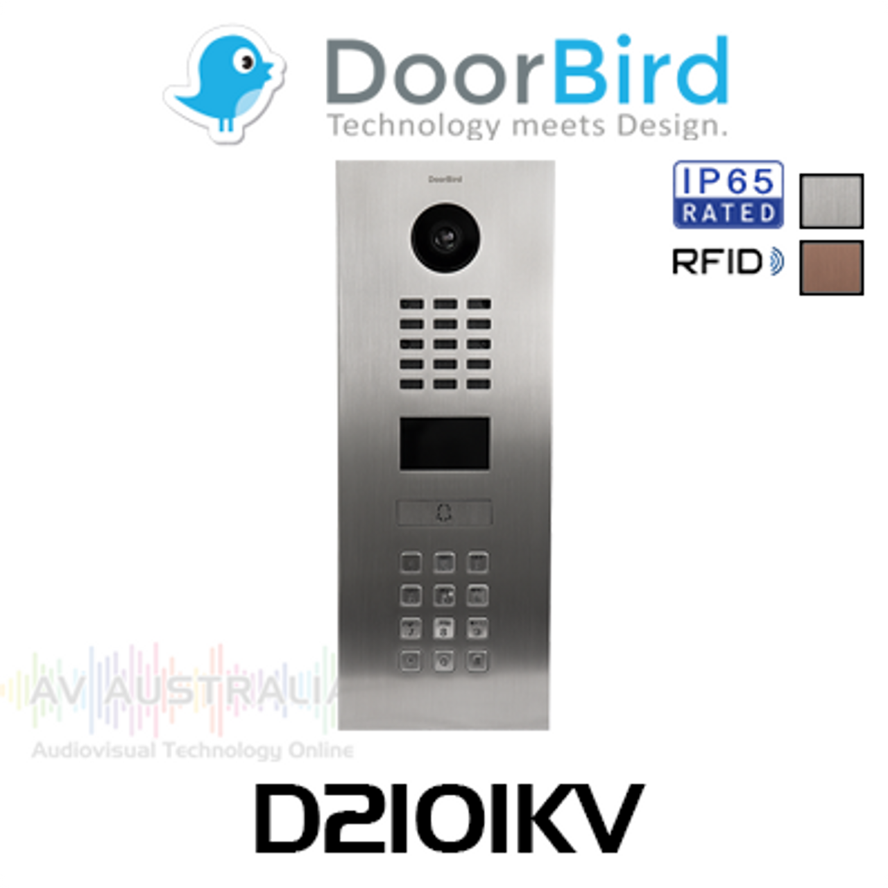 DoorBird D2101KV IP Intercom HD Video Flush Mount Door Station with Keypad