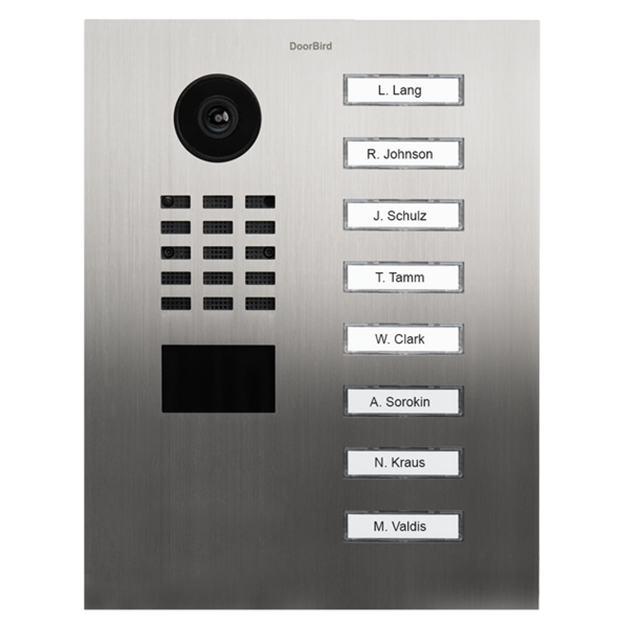 DoorBird D210xV 4-18 Buttons IP Intercom HD Video Flush Mount Door Station (Metal Finish)