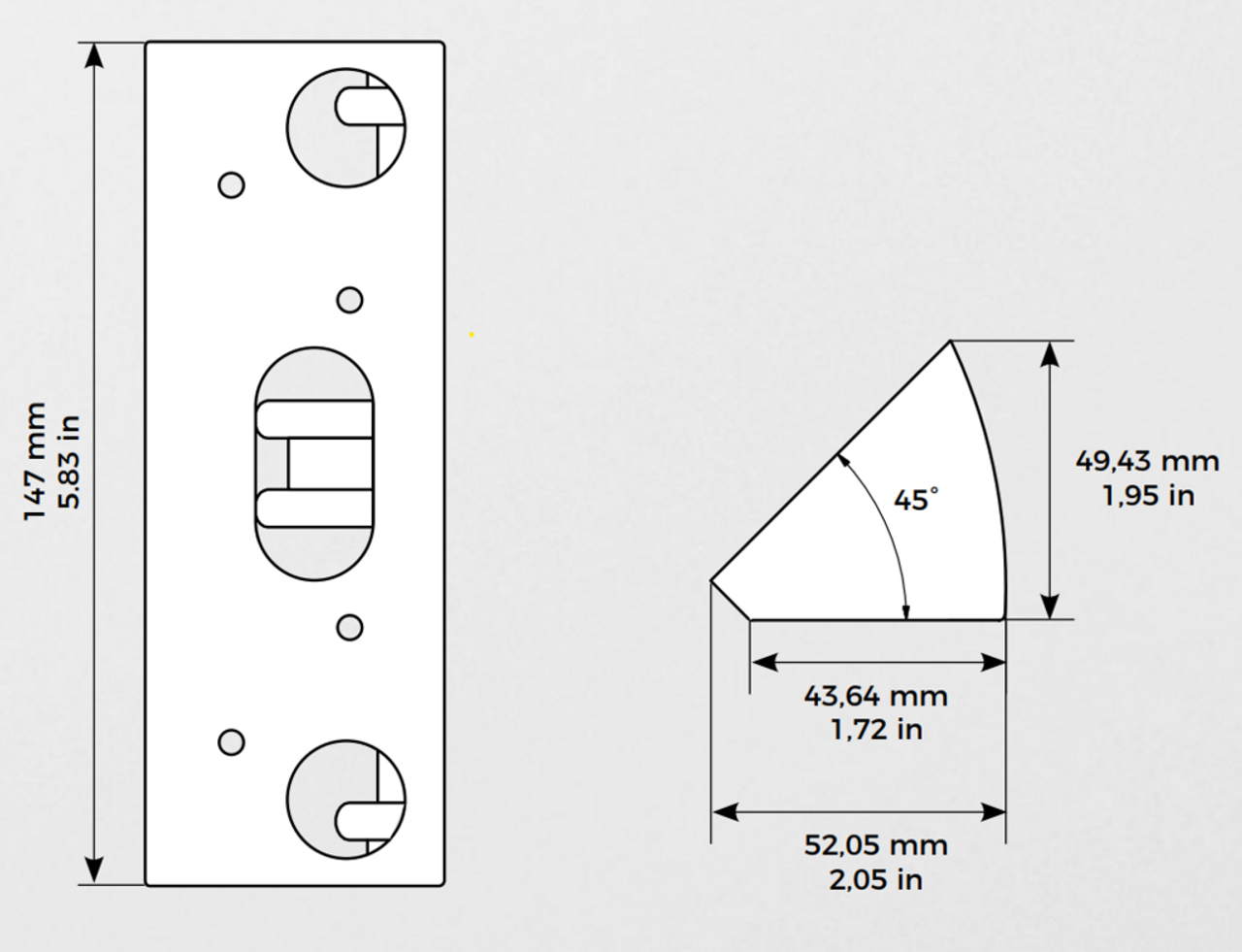 DoorBird A8002 Corner Wall Mount Bracket For D1101V