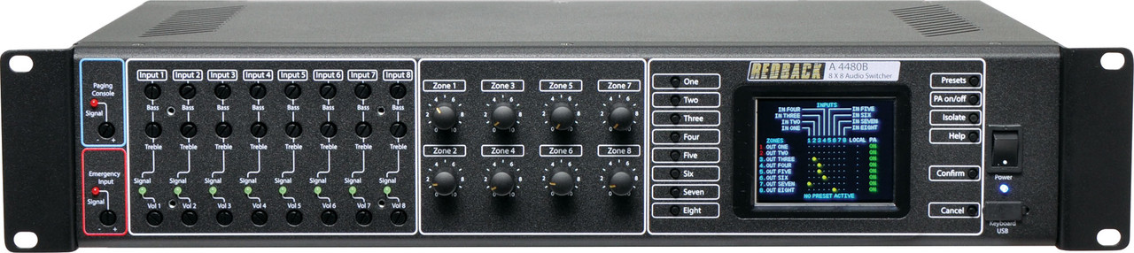 Redback 8x8 Audio Matrix Switcher