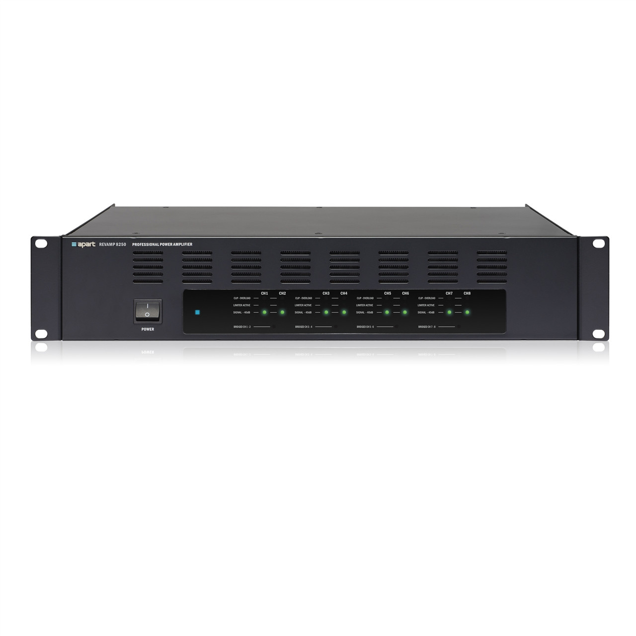 Apart REVAMP8250 8-Channel 250W Bridgeable Class D Power Amplifier