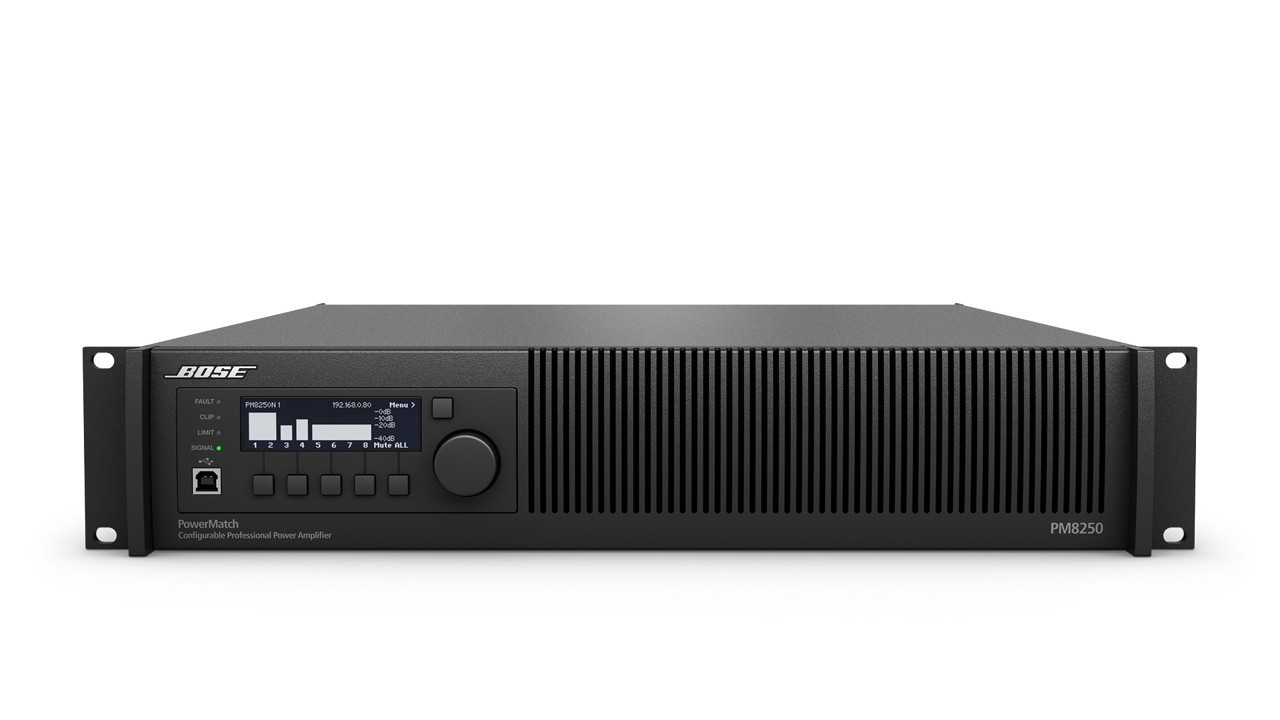 Bose Pro PowerMatch PM8250N 8Ch 2000W Configurable Power Amplifier with DSP