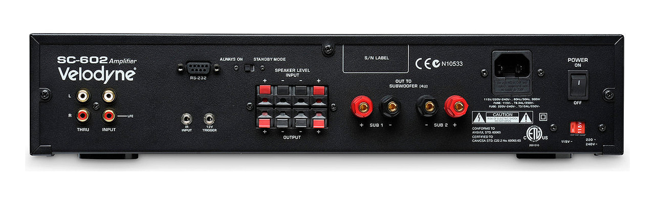 Velodyne SubContractor SC602 2 x 200 Watt Subwoofer Amplifier