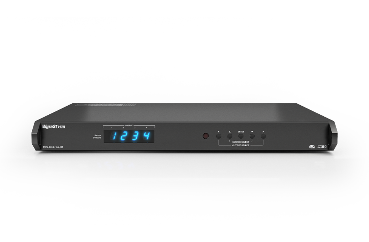 WyreStorm 4K HDR 4:4:4 60Hz HDBaseT 4x4 Matrix Kit with Audio De-Embed & CEC Triggering (35m)