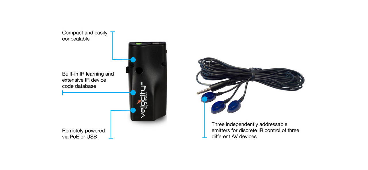 Atlona IP to IR Command Converter for Velocity Control System