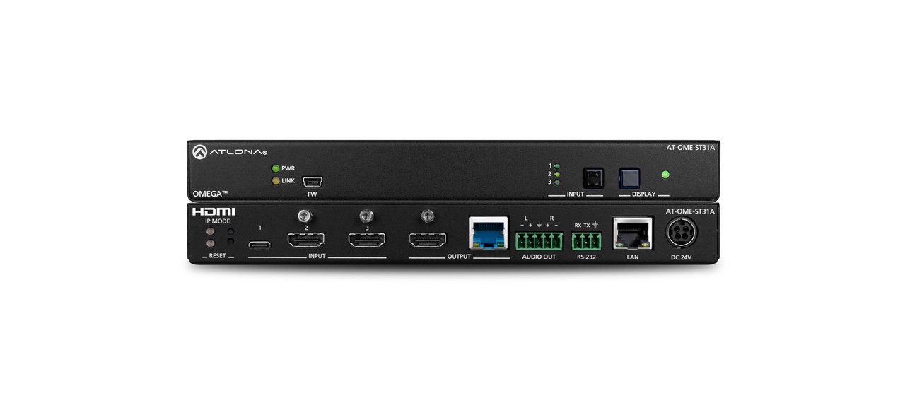 Atlona Omega 3x1 HDMI & USB-C HDBaseT Switcher