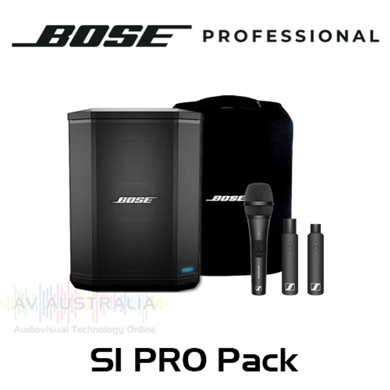 Bose Pro S1 PRO Portable PA w/ Sennheiser Wireless Handheld Microphone Set