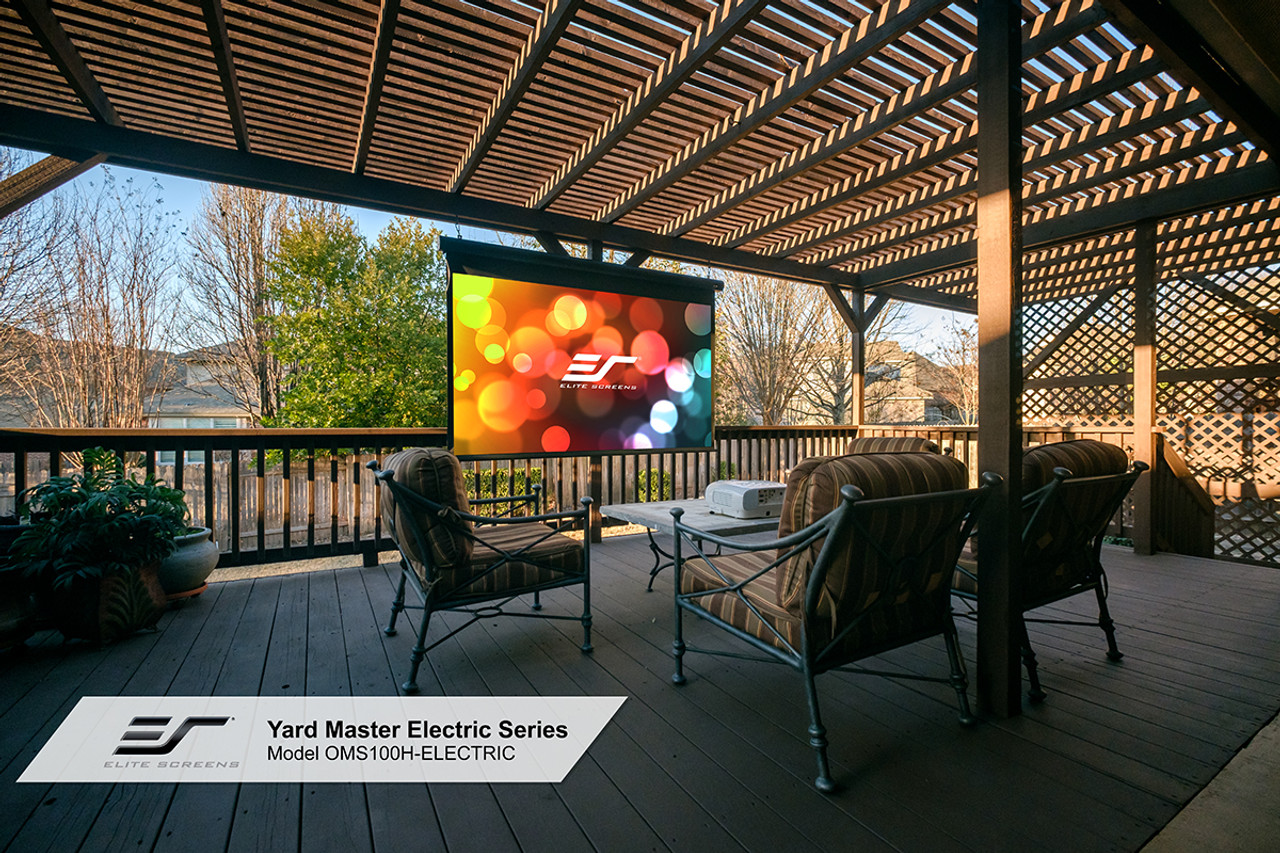 Elite Screens Yard Master MaxWhite IP33 16:9 Outdoor Motorised Projection Screens (100", 120", 150")