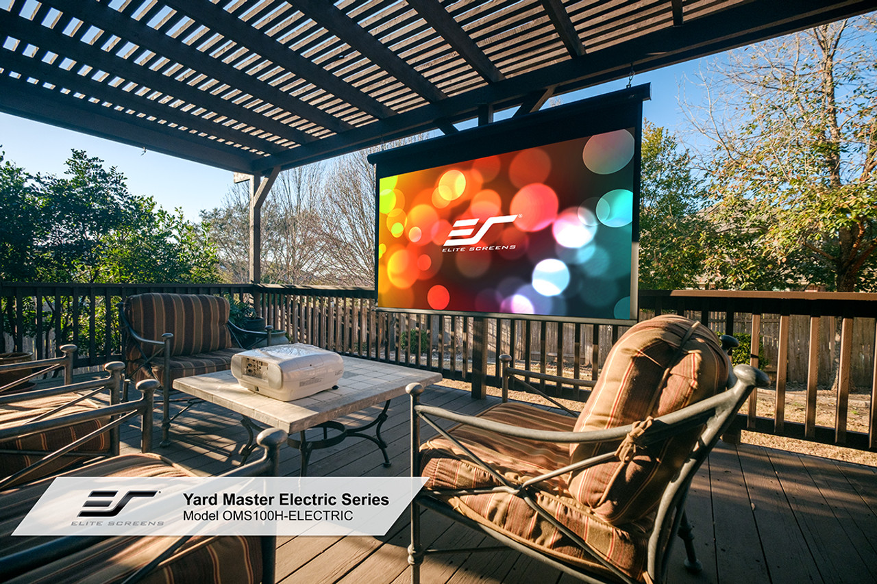 Elite Screens Yard Master MaxWhite IP33 16:9 Outdoor Motorised Projection Screens (100", 120", 150")