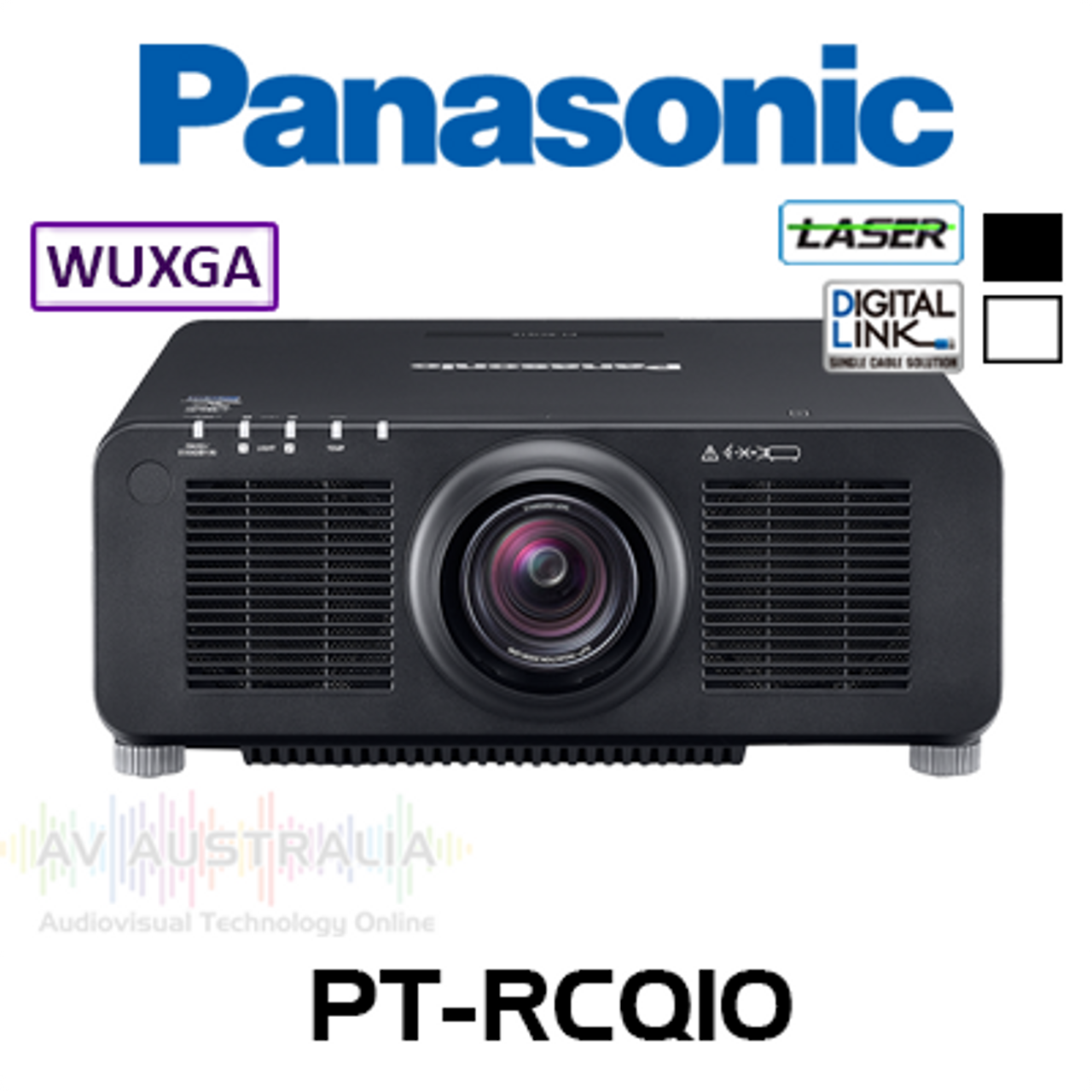 Panasonic PT-RCQ10 WUXGA 10,000 Lumens 24/7 Digital Link 1-Chip DLP Laser Projector