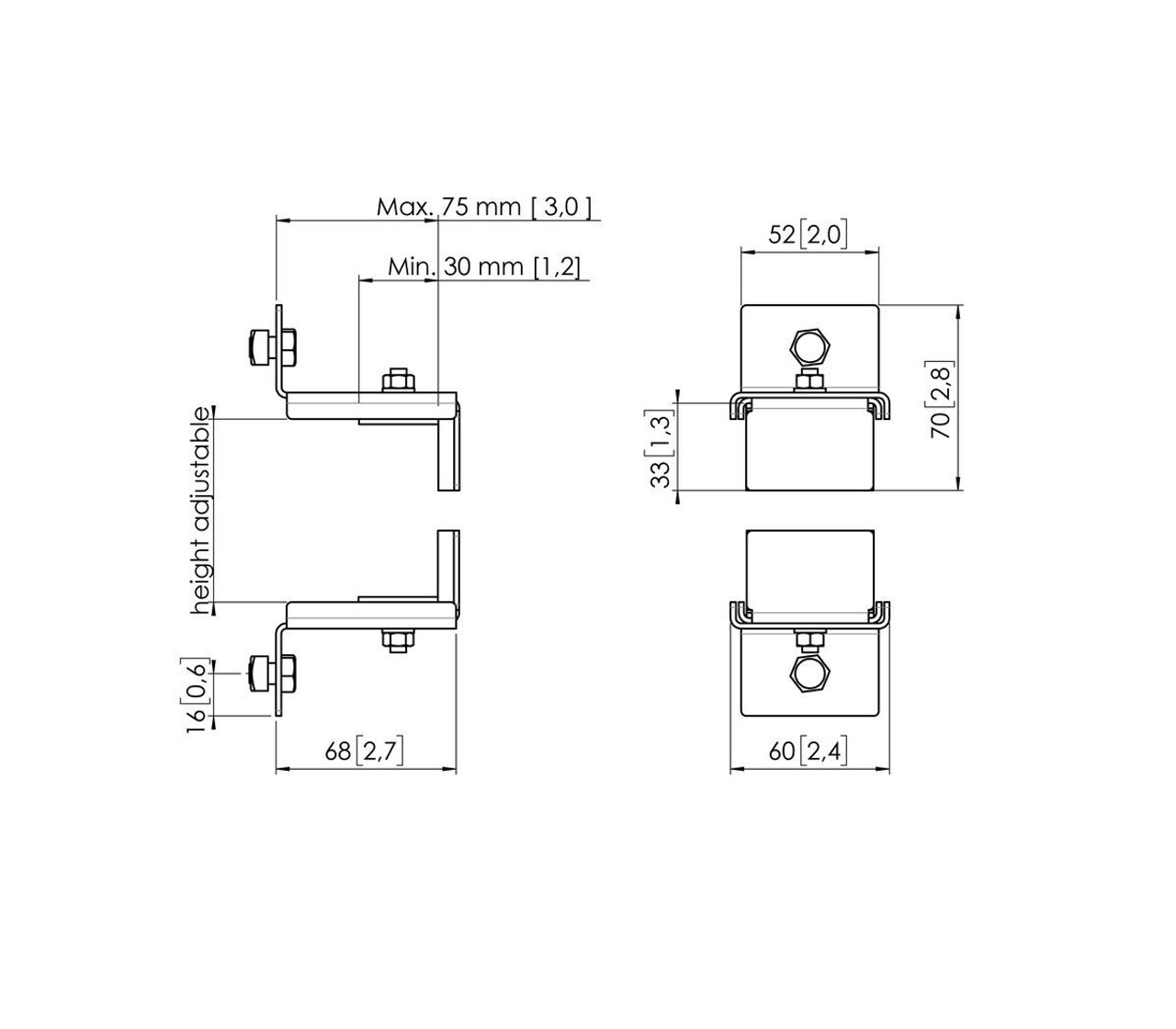 Vogels Accessory Clamp For PUC 24xx / 25xx / 27xx