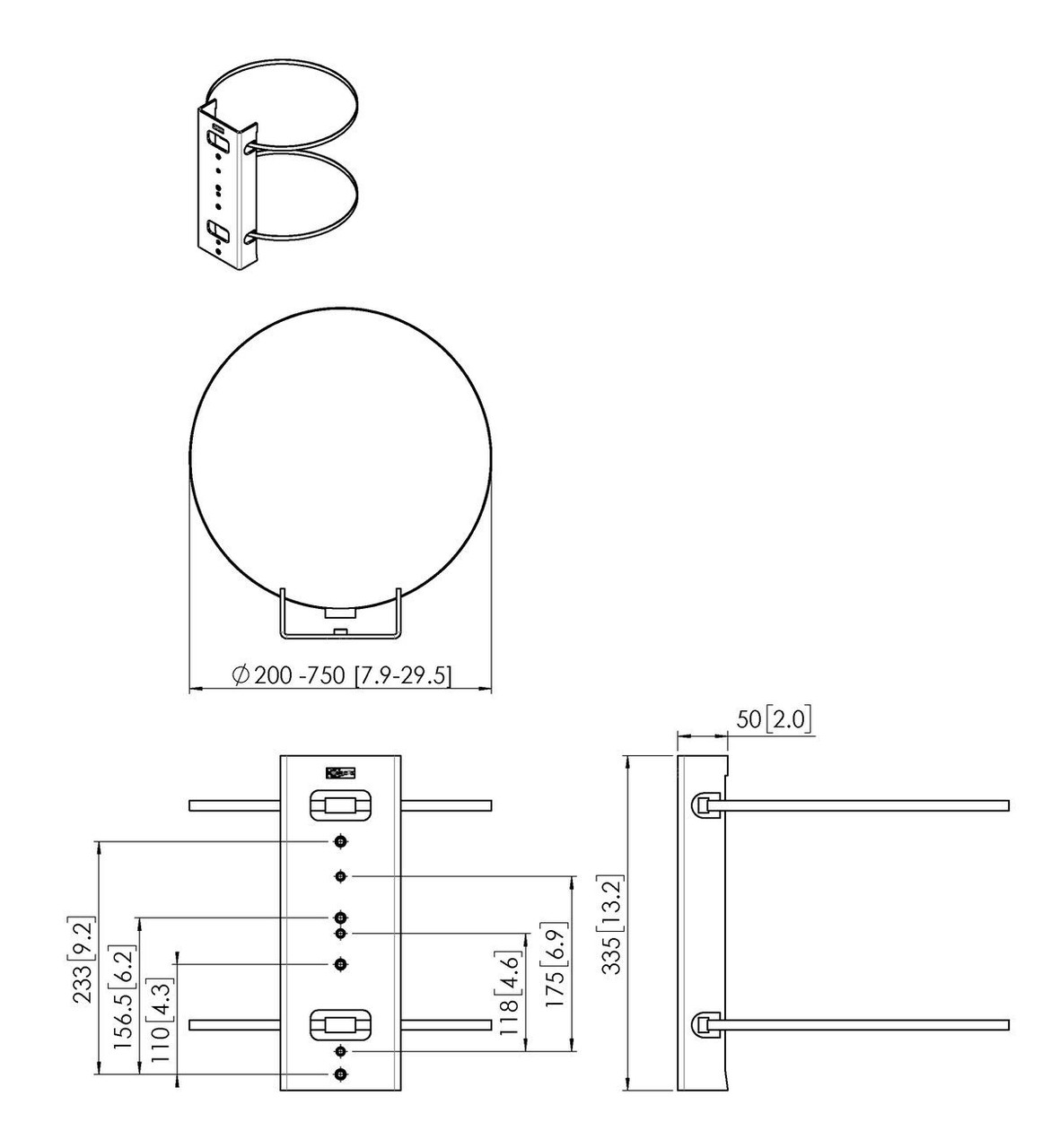 Vogels Connect-It Column Clamp