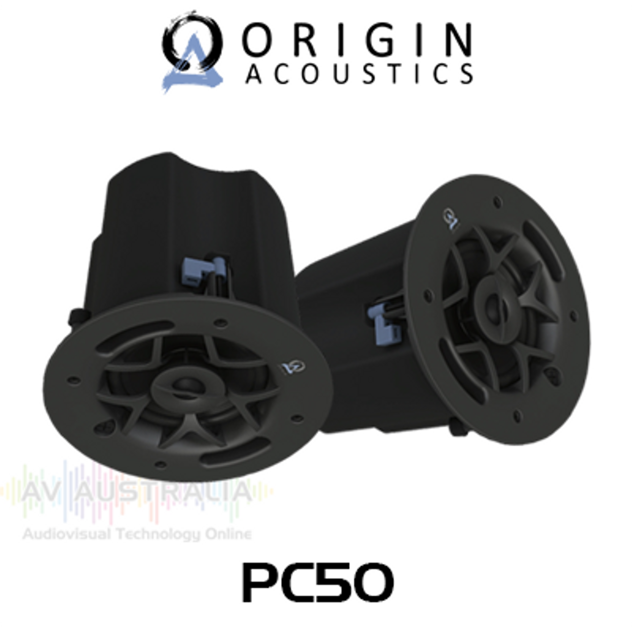 Origin Acoustics Commercial PC50 5.25" 70/100V In-Ceiling Speakers (Pair)