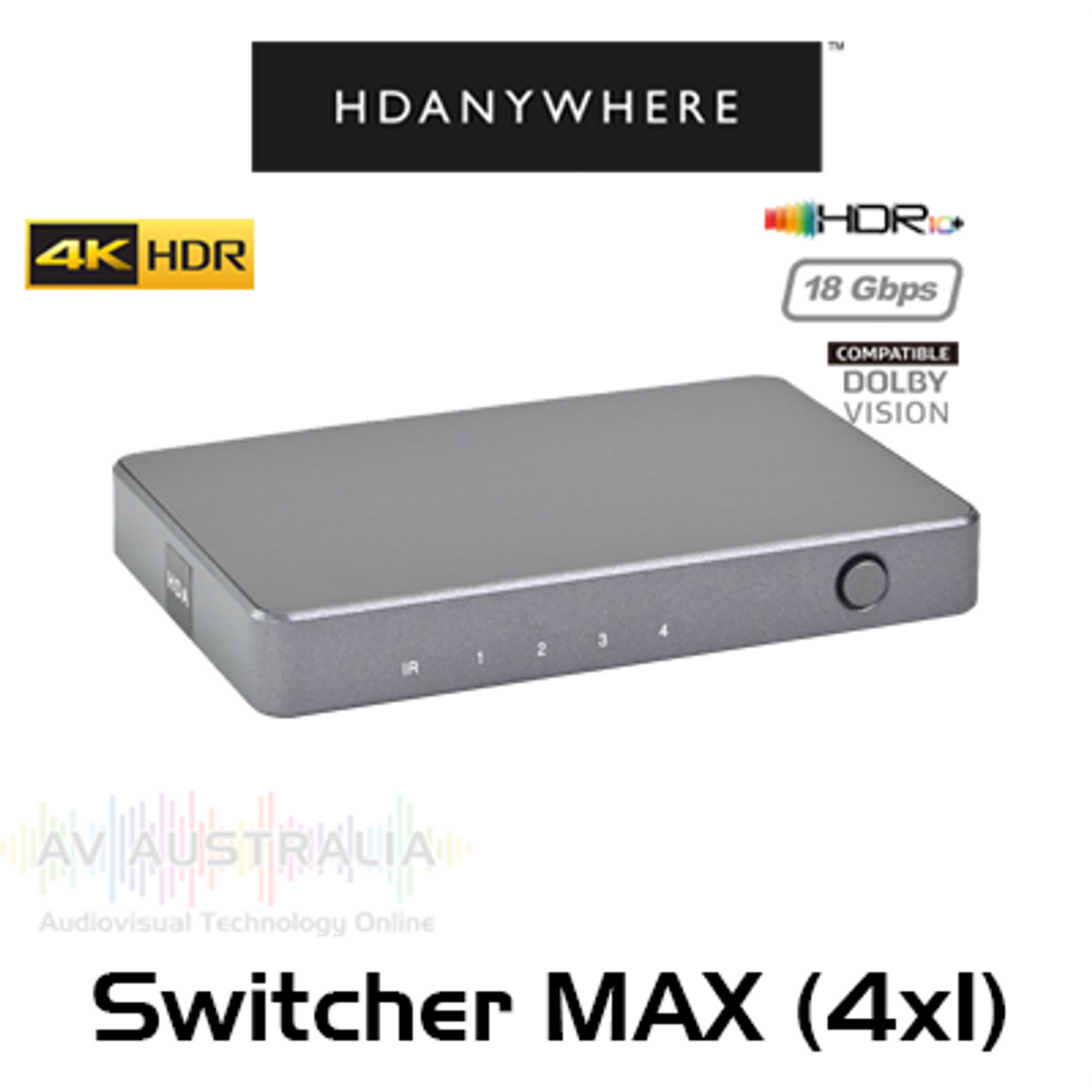 HDAnywhere Switcher Max 4x1 4K HDR HDMI 2.0 Switcher