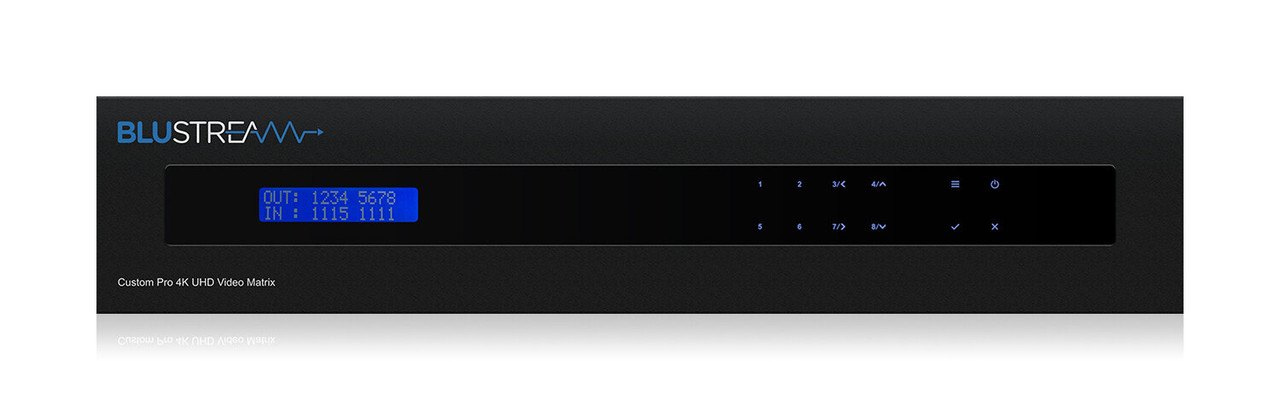 BluStream Custom Pro 8x8 4K HDR HDBaseT CSC Matrix Hub (70m)