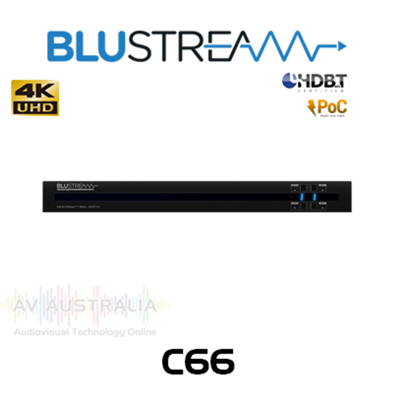 BluStream Contractor 6x6 4K HDBaseT Matrix Switcher (40m)