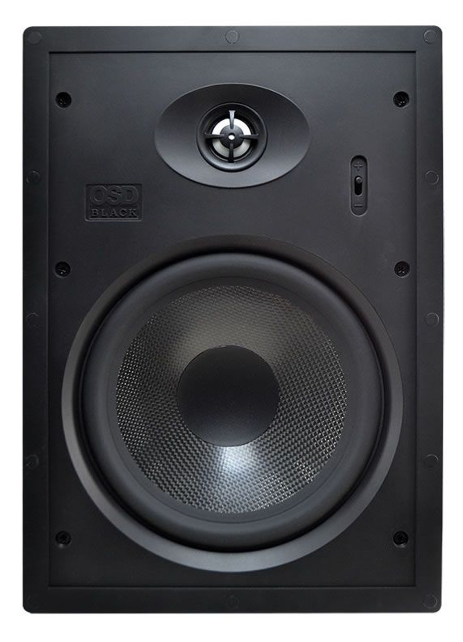 OSD Black T83 8" Carbon Fiber In-Wall Speakers (Pair)