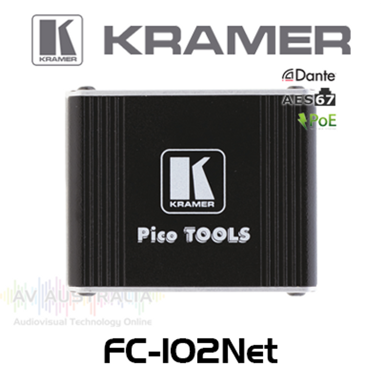 Kramer FC-102Net 2-Ch Dante Encoder & PoE Acceptor