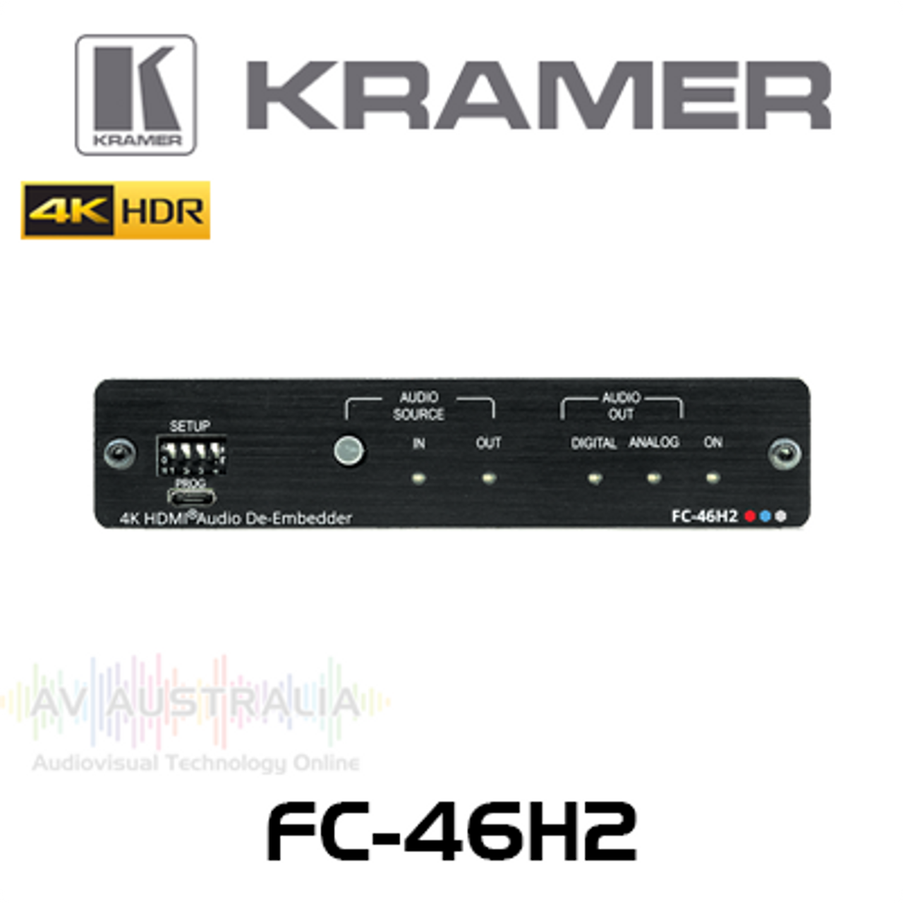 Kramer FC-46H2 4K HDR 4:4:4 HDMI Audio De-Embedder